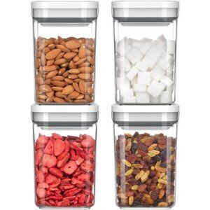 4 Pack Airtight Food Storage Container Set, BPA Free Kitchen Pantry Organization